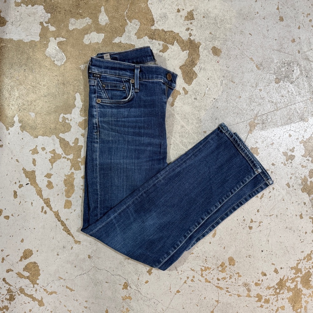 Citizens Of Humanity Dark Blue Straight Leg Jeans